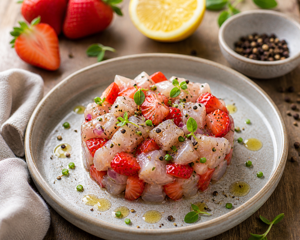 Tartare de dorade aux fraises - Les épices curieuses