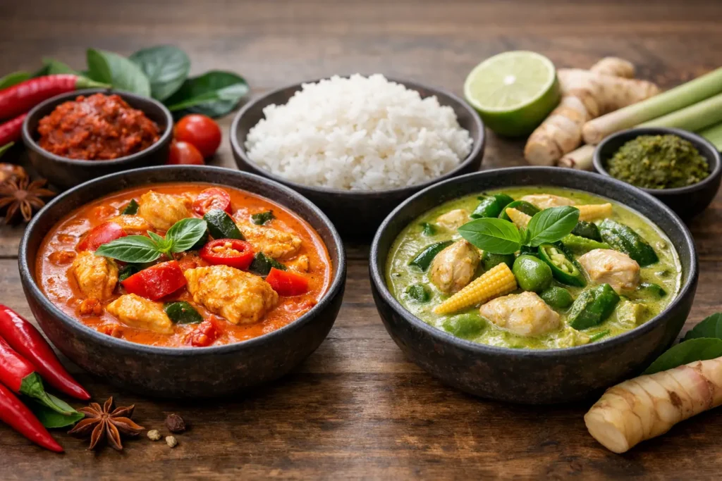 Curry rouge ou curry vert, lequel choisir ?