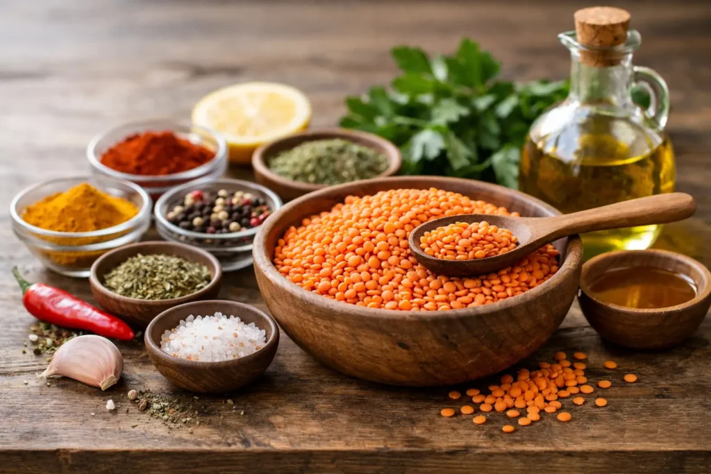 Comment assaisonner des lentilles corail