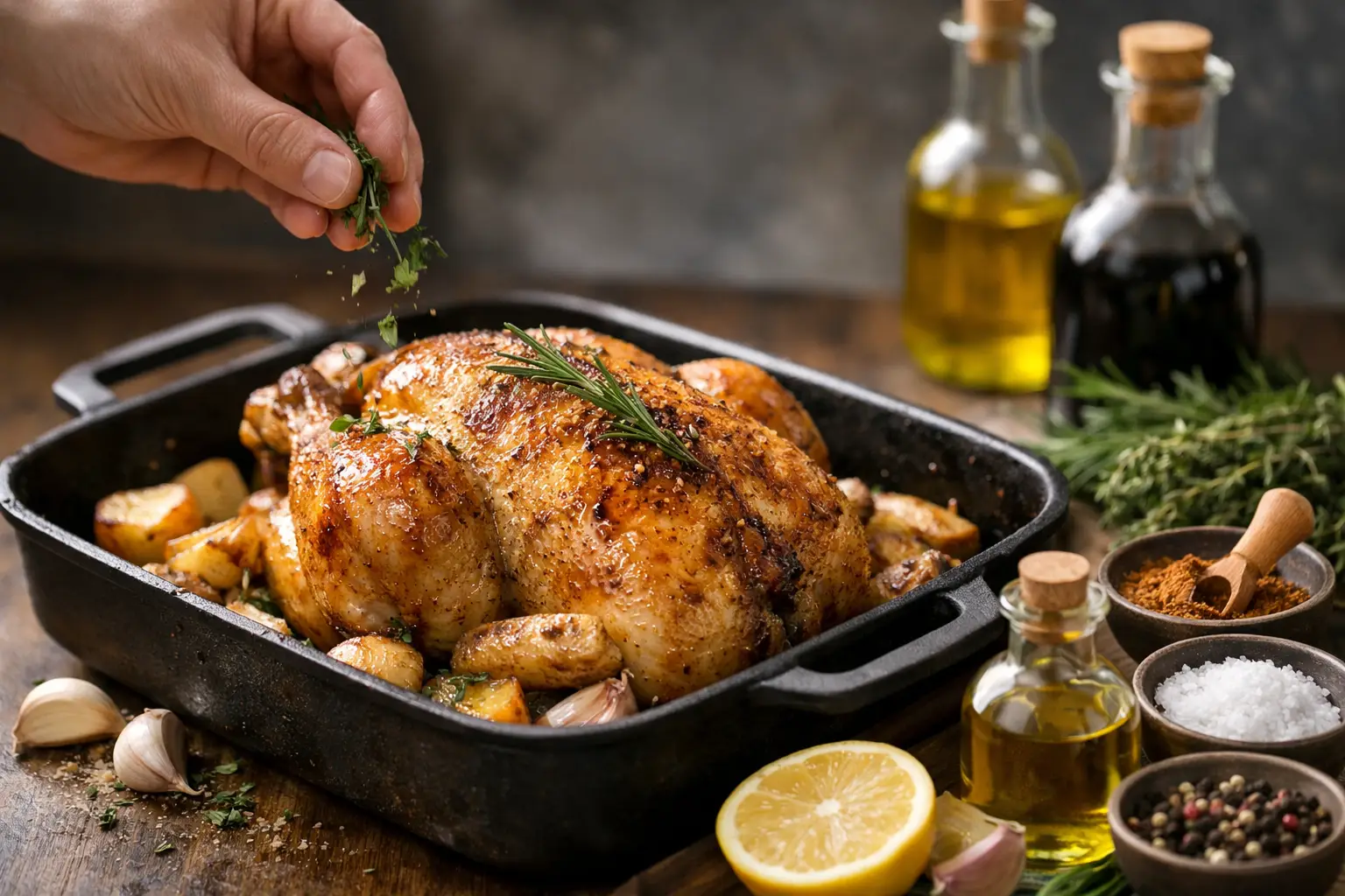Comment parfumer un poulet rôti sans le masquer