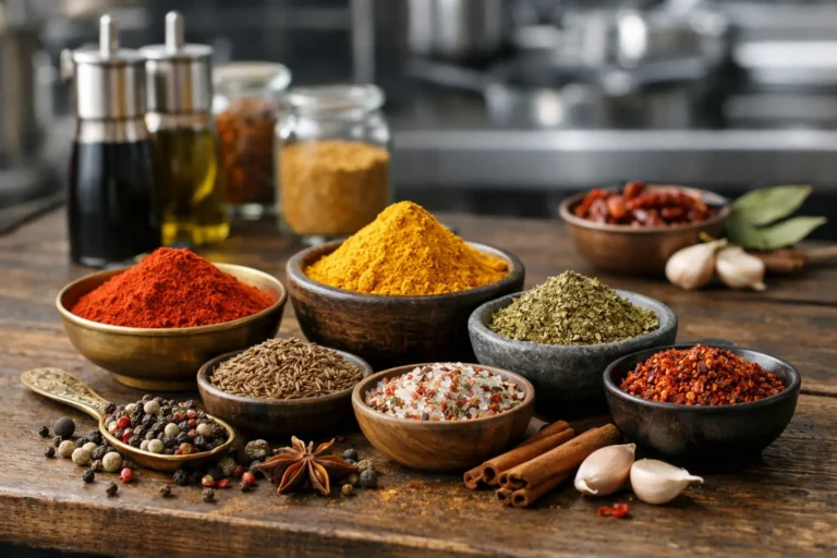 Exemple assortiment épices pour restaurant
