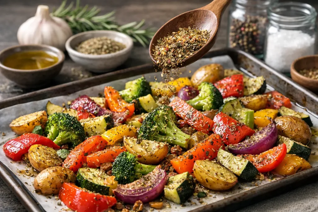 Exemple d’assaisonnement pour légumes au four