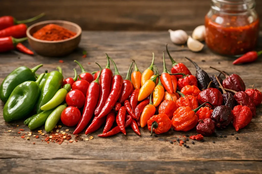 Guide des piments par intensité