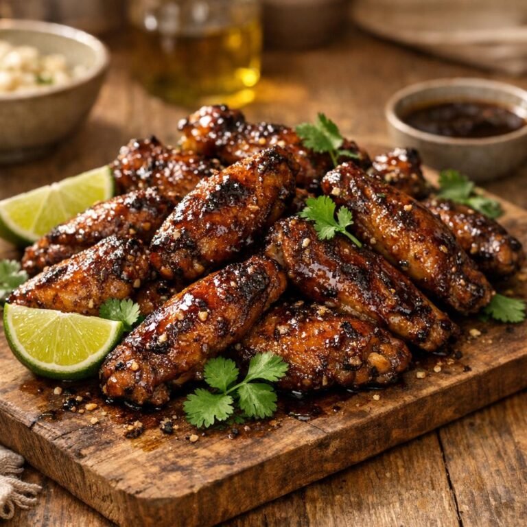 ailes de poulet laquées