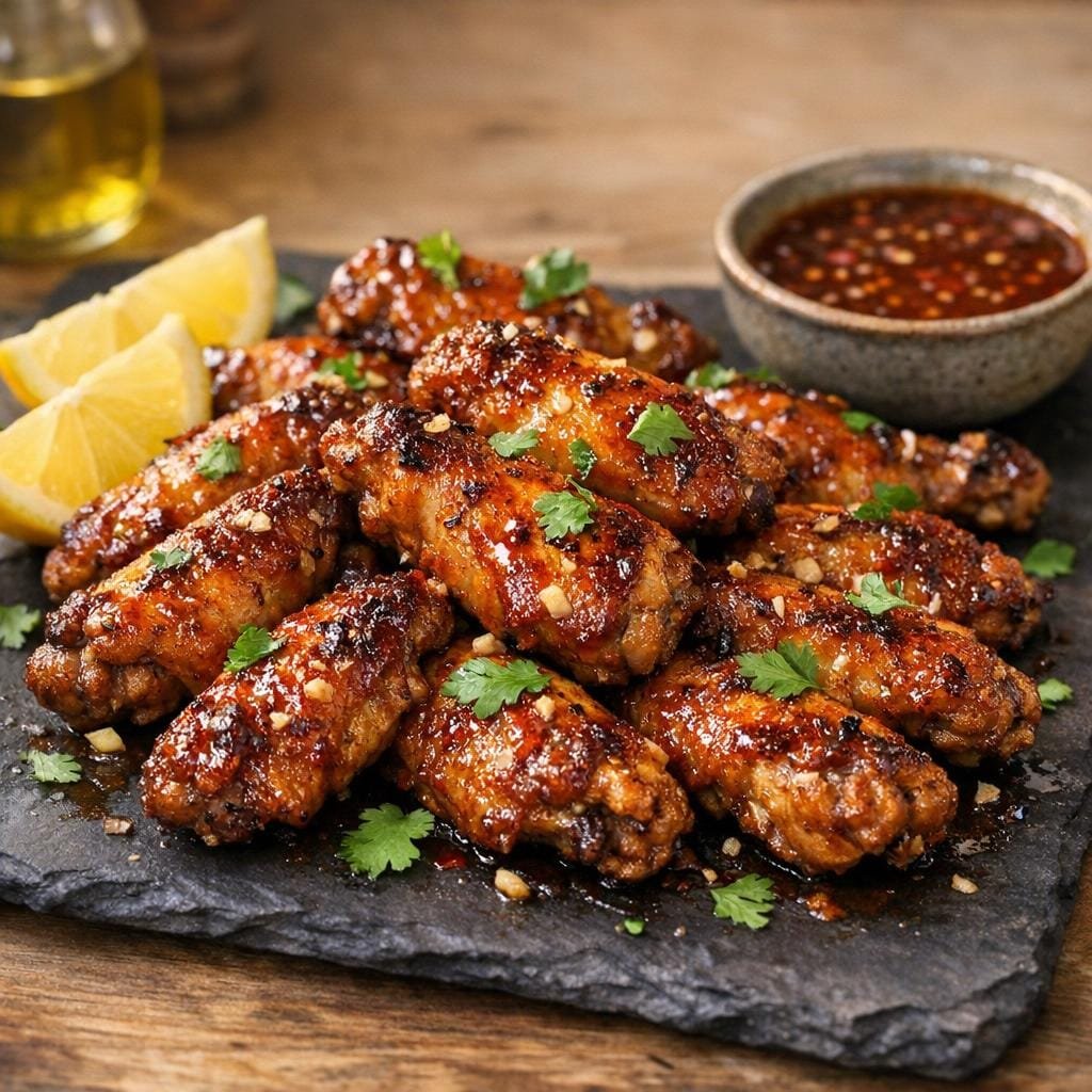 Ailes de poulet laquées à la Sauce Inferno Extreme avec Sauce Inferno Extreme