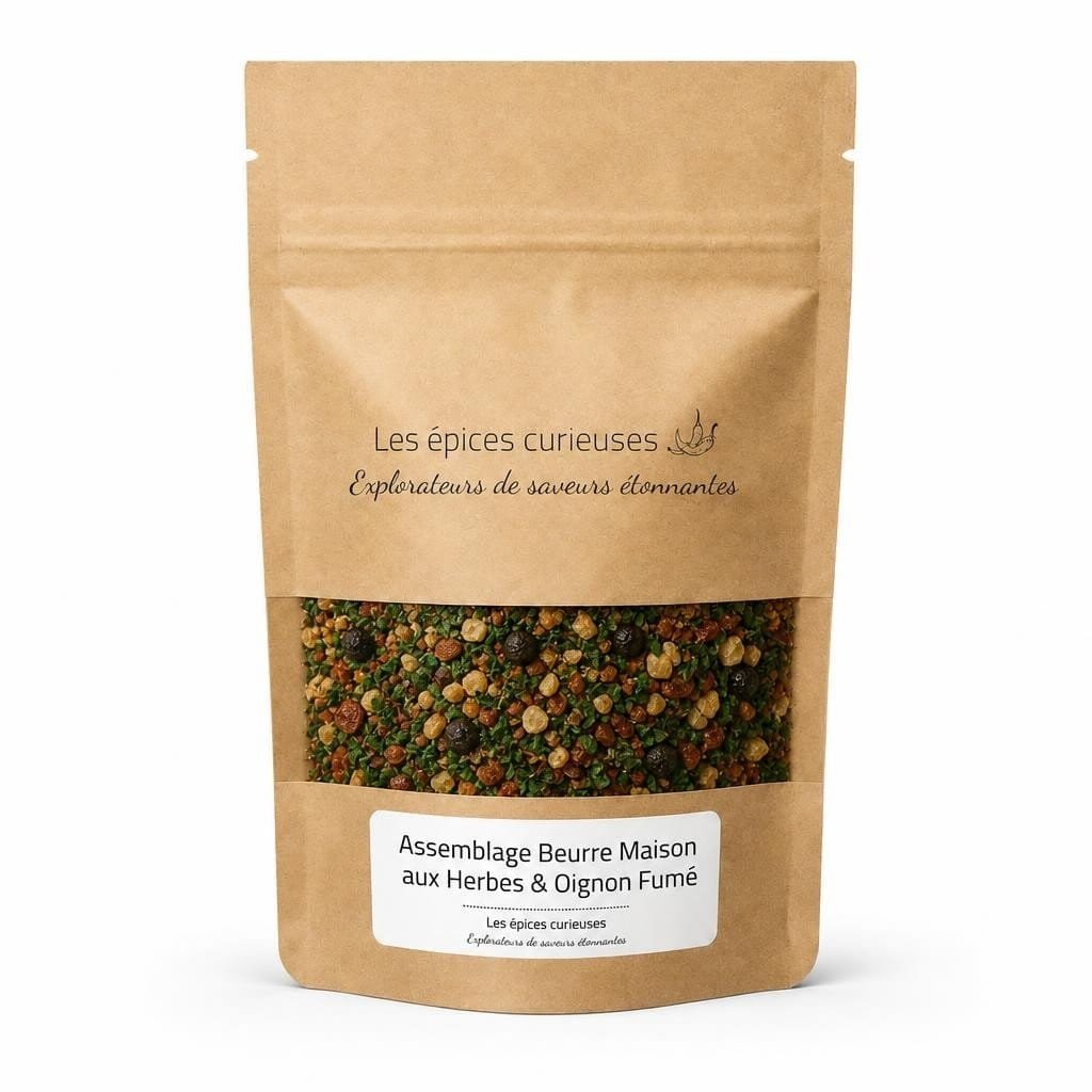 Assemblage Beurre Maison aux Herbes & Oignon Fumé - Packaging - Les Épices Curieuses