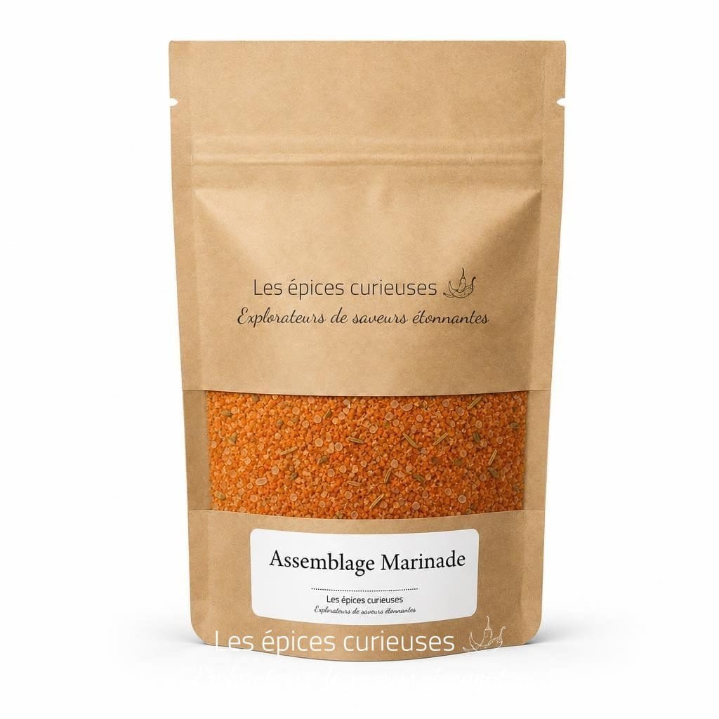 Assemblage Marinade - Packaging - Les Épices Curieuses