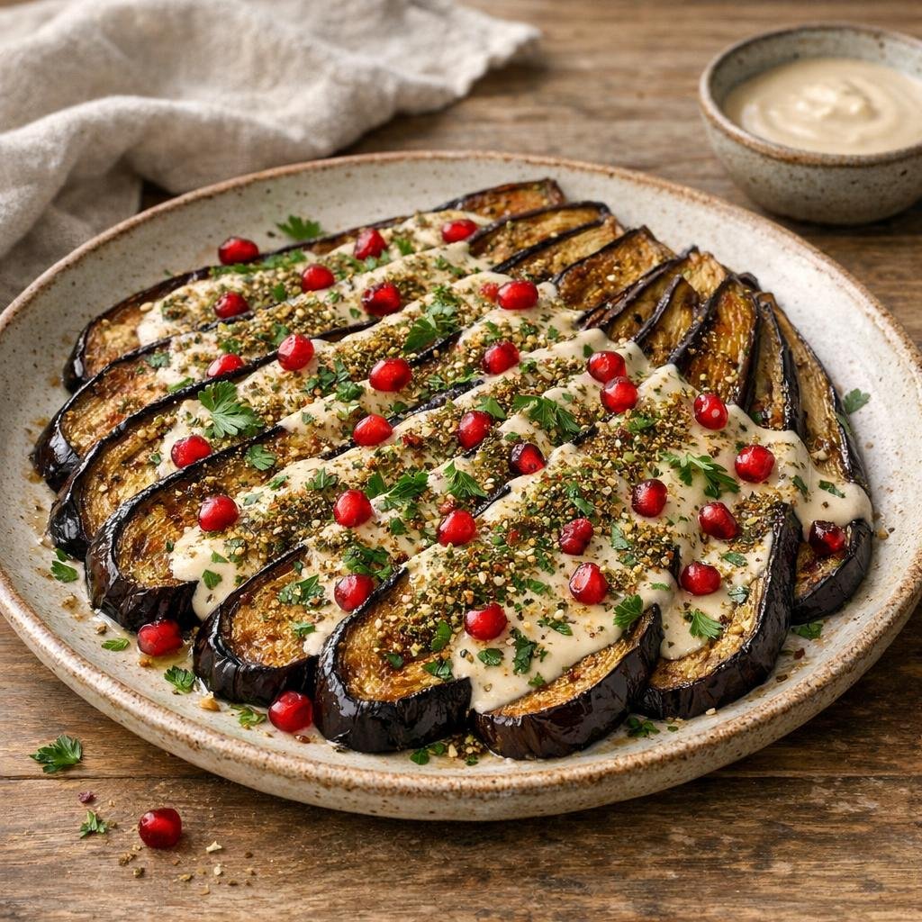 Aubergines au Zaatar