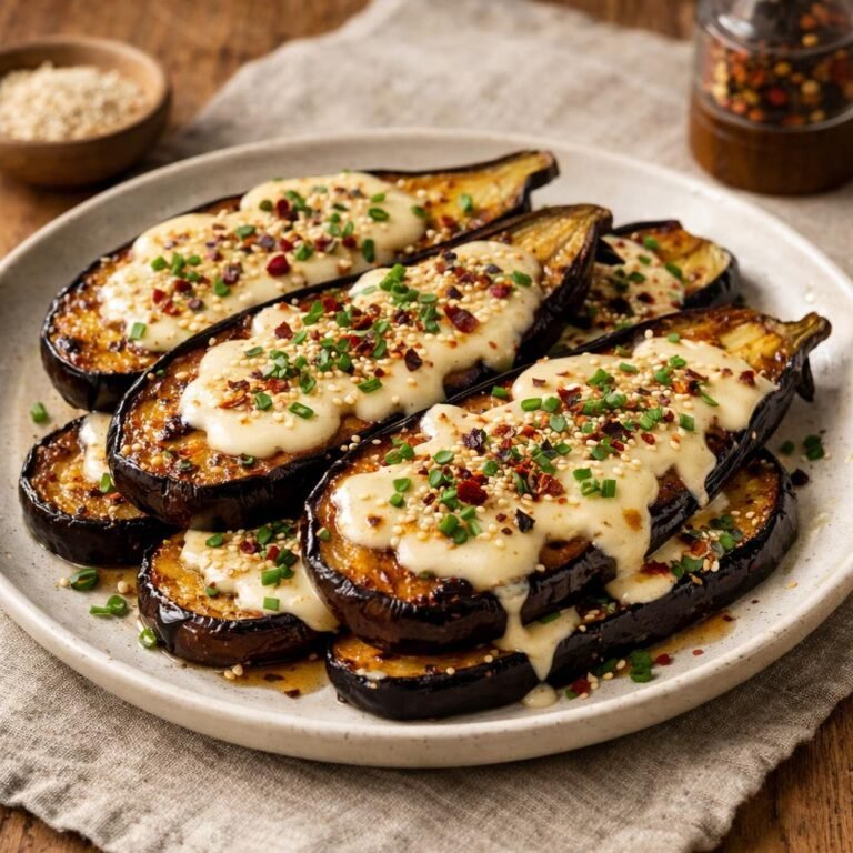 Aubergines grillées piment