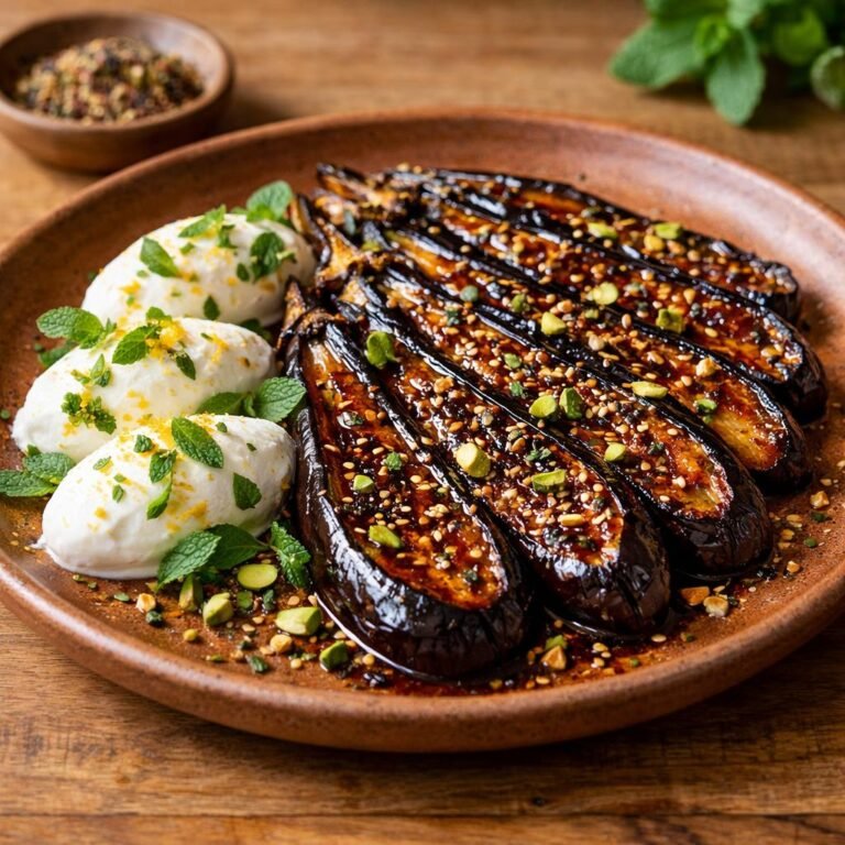 Aubergines laquées