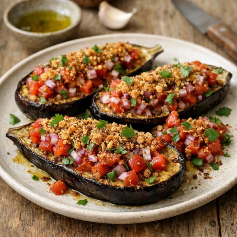 Aubergines rôties au four