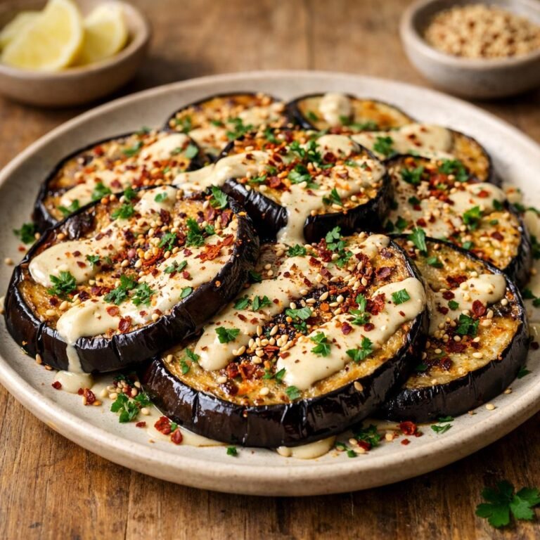 Aubergines rôties niora
