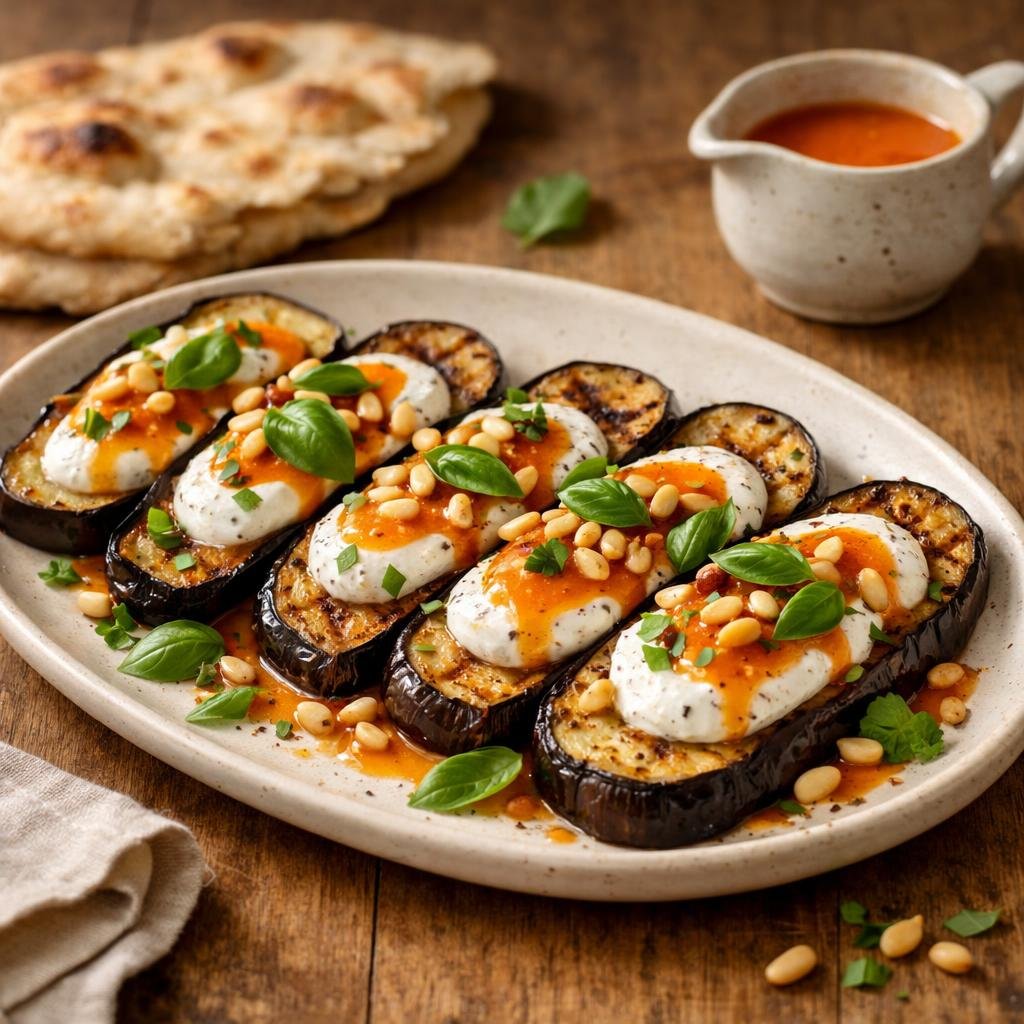 Aubergines snackées