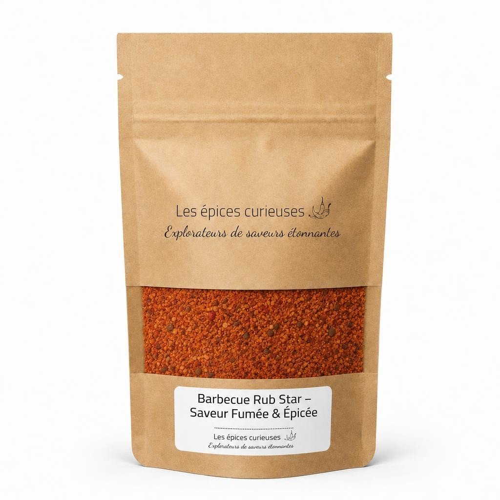 Barbecue Rub Star – Saveur Fumée & Épicée - Packaging - Les Épices Curieuses
