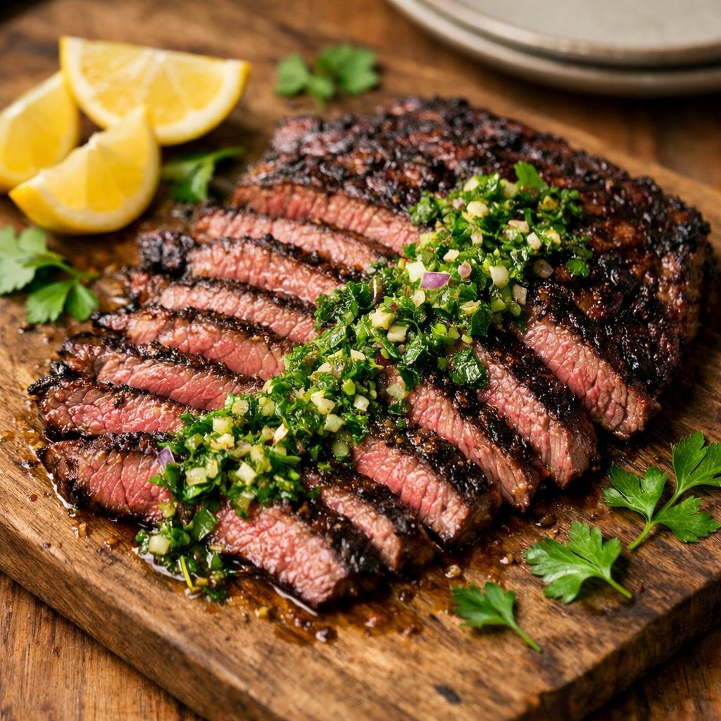 Bavette barbecue fumée