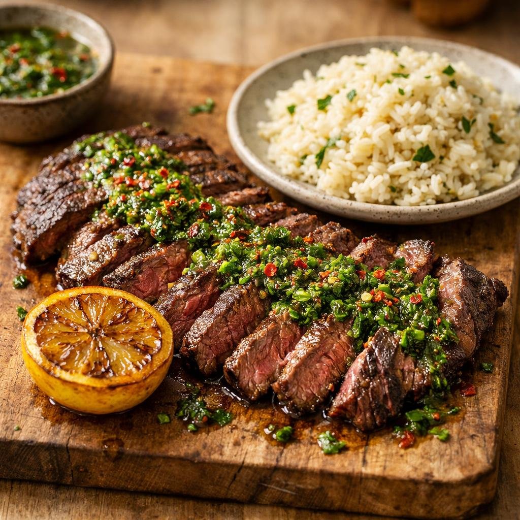 Bavette chimichurri piment