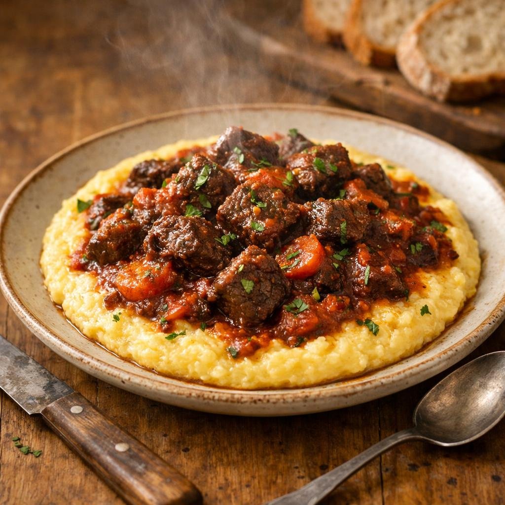 Bœuf mijoté polenta