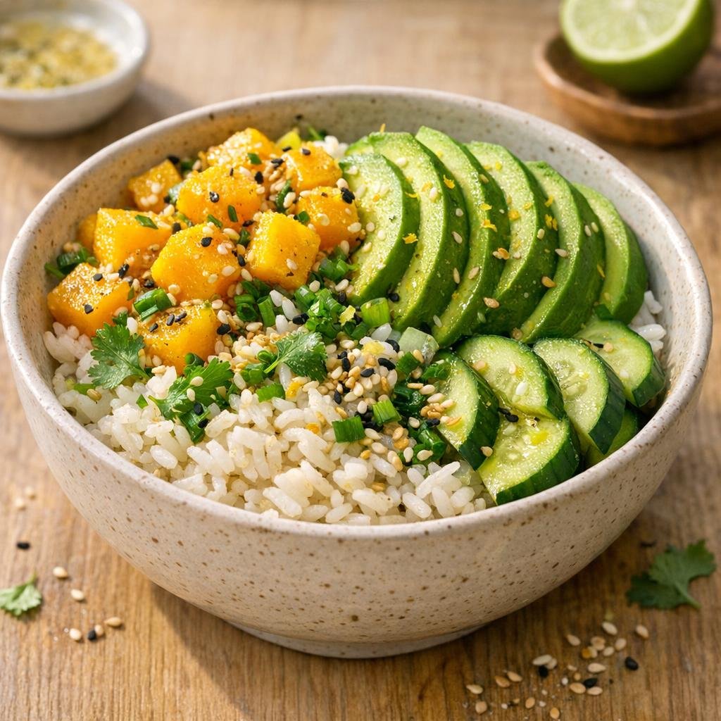 avocat mangue yuzu