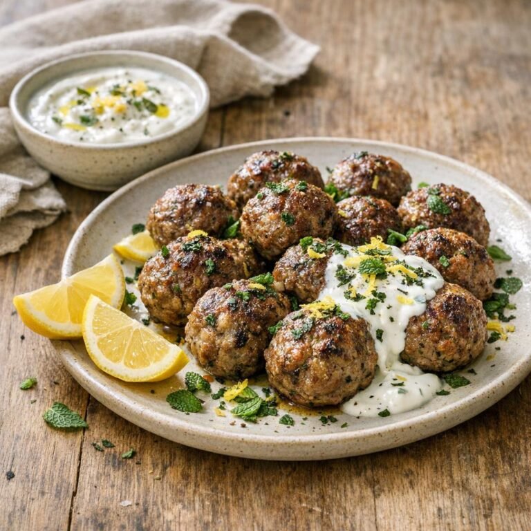 Boulettes d'agneau à la menthe poivrée et yaourt avec Menthe Poivrée