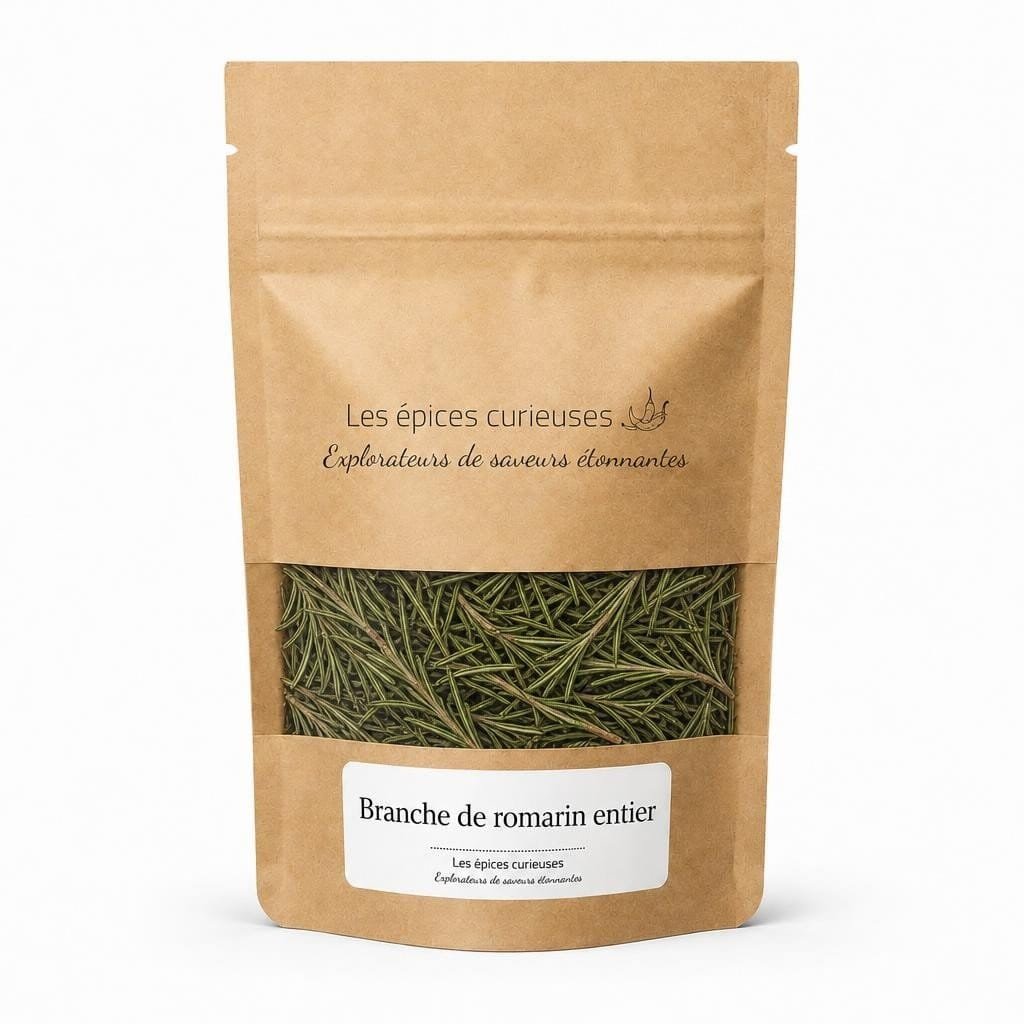 Branche de romarin entier - Packaging - Les Épices Curieuses
