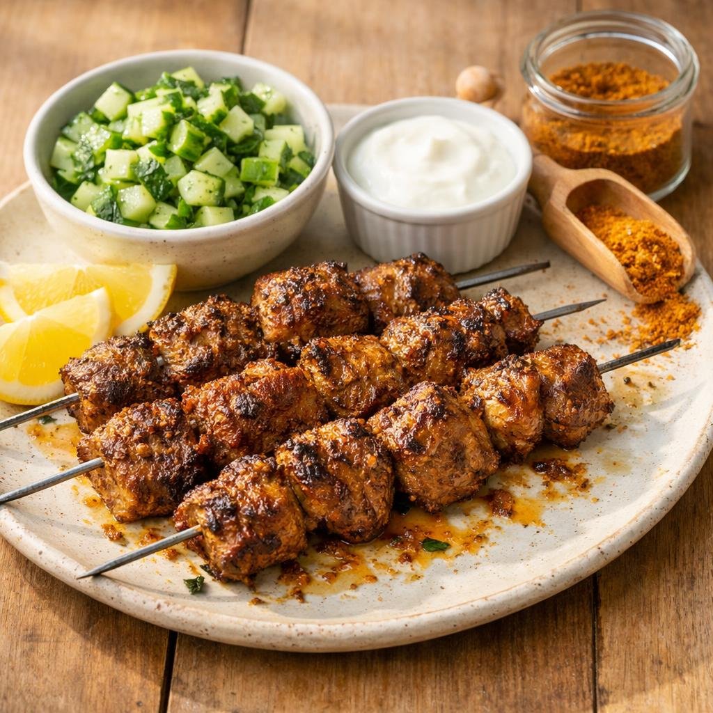 Brochettes agneau ras el hanout
