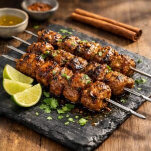 brochettes d'agneau à la cannelle