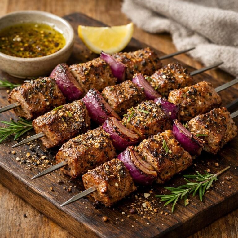 Brochettes d'agneau au poivre
