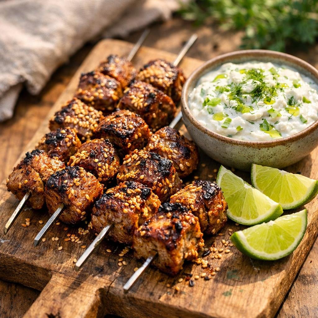 Brochettes d’agneau Tex‑Mex