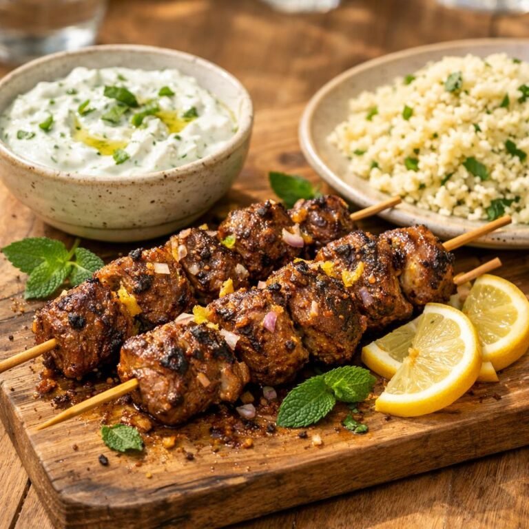 Brochettes d'agneau au yaourt