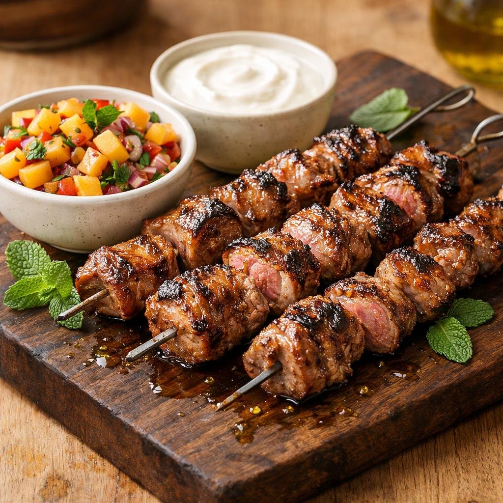 Brochettes d'agneau au yaourt