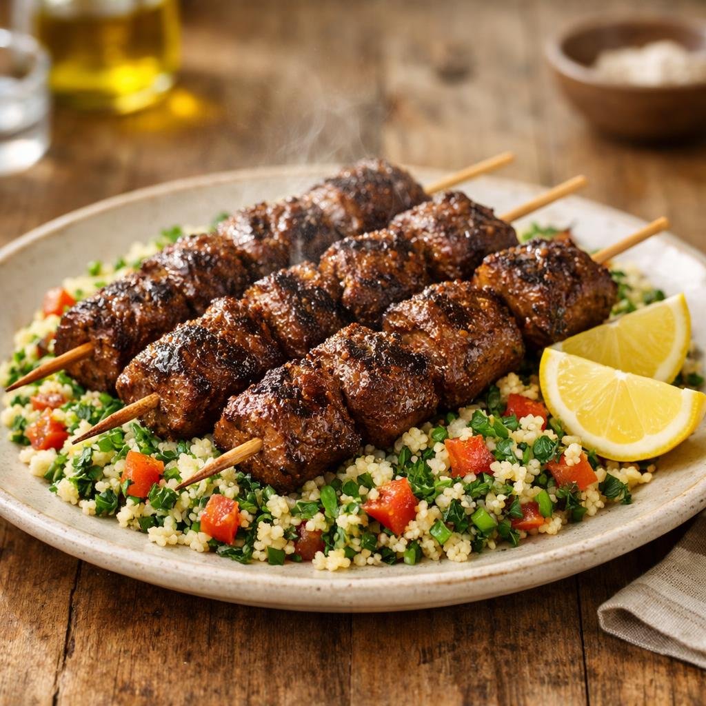 Brochettes d'agneau cacao