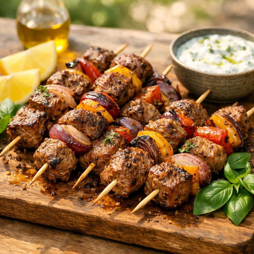 Brochettes d'agneau citronnées