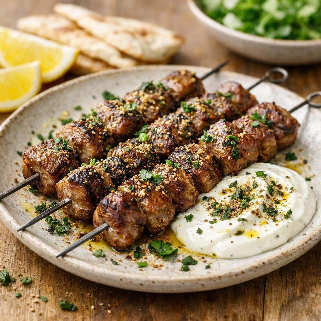Brochettes d'agneau épicées