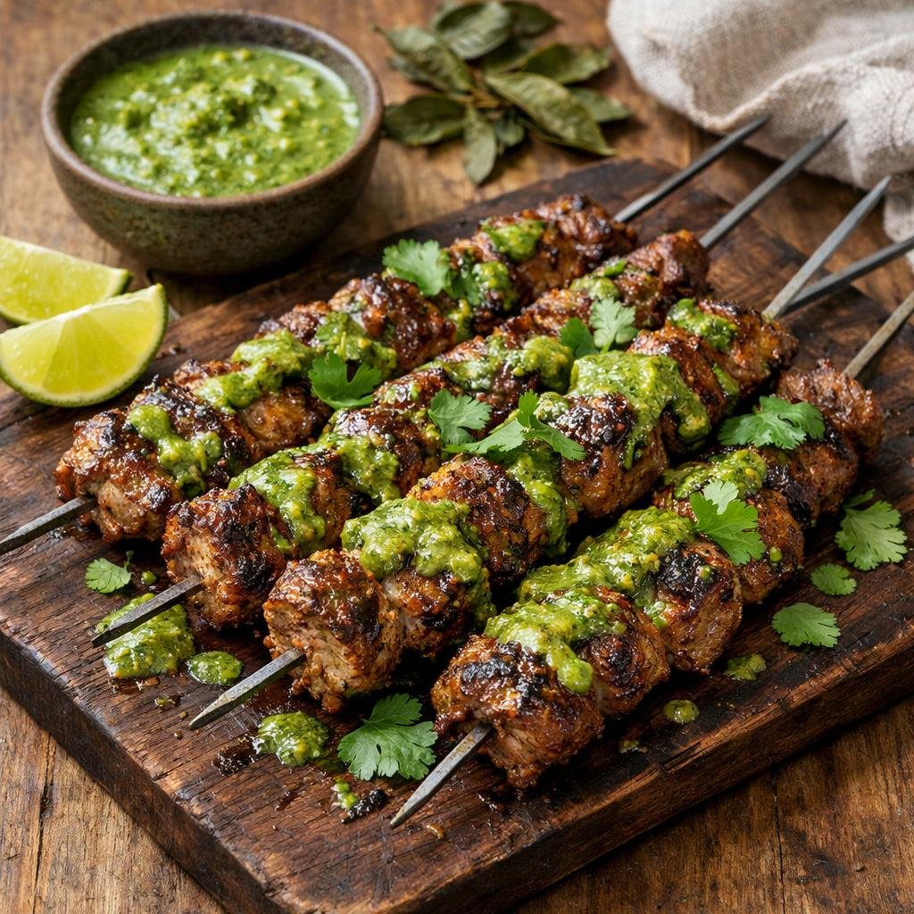 Brochettes d'agneau kaloupilé