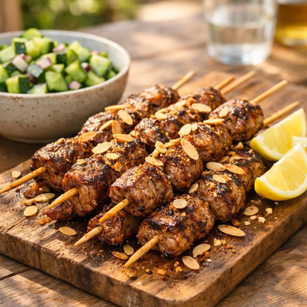 brochettes d'agneau marinées