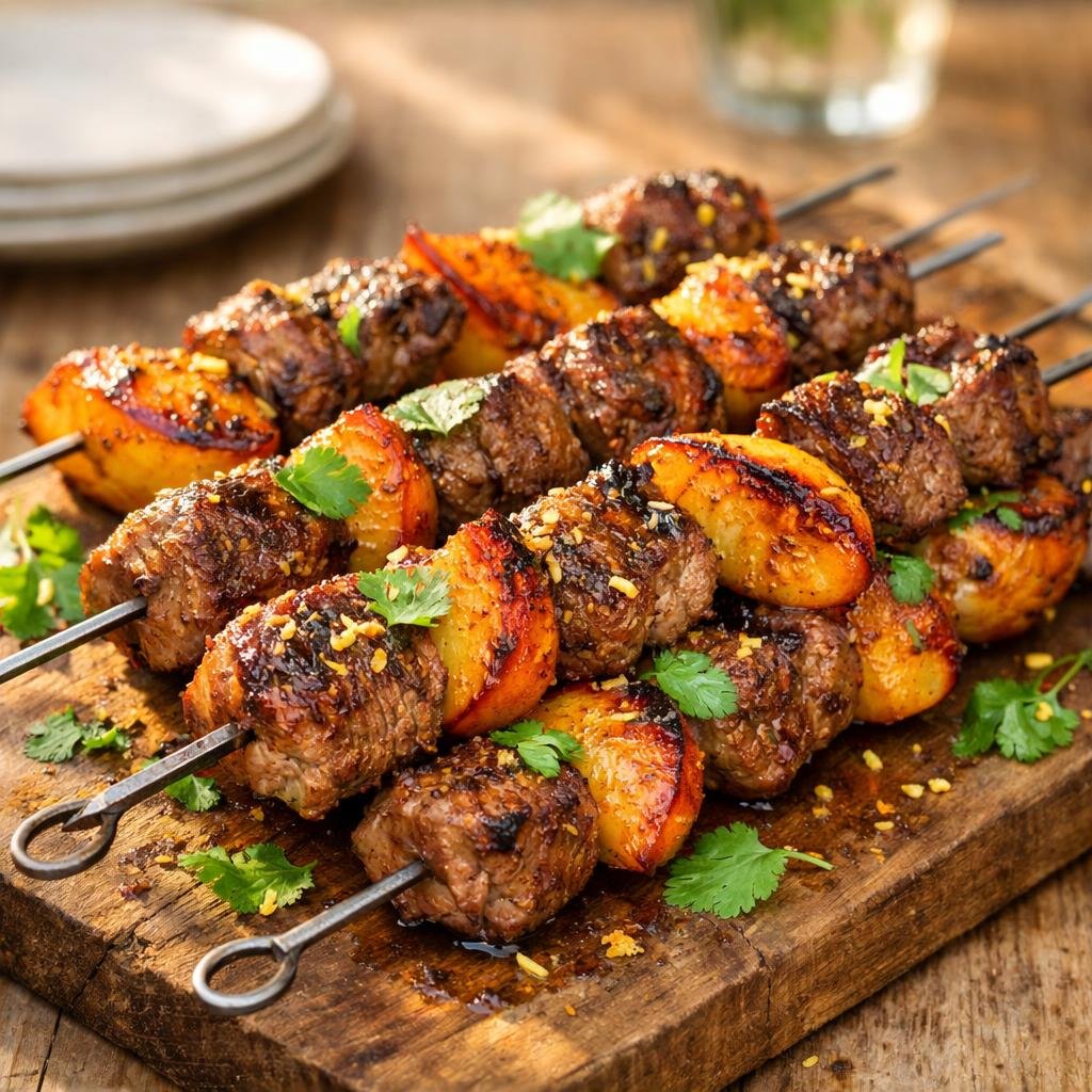 Brochettes d'agneau marinées