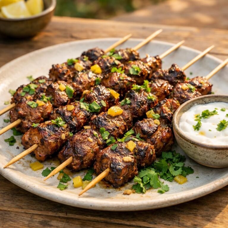 Brochettes d'agneau vanille
