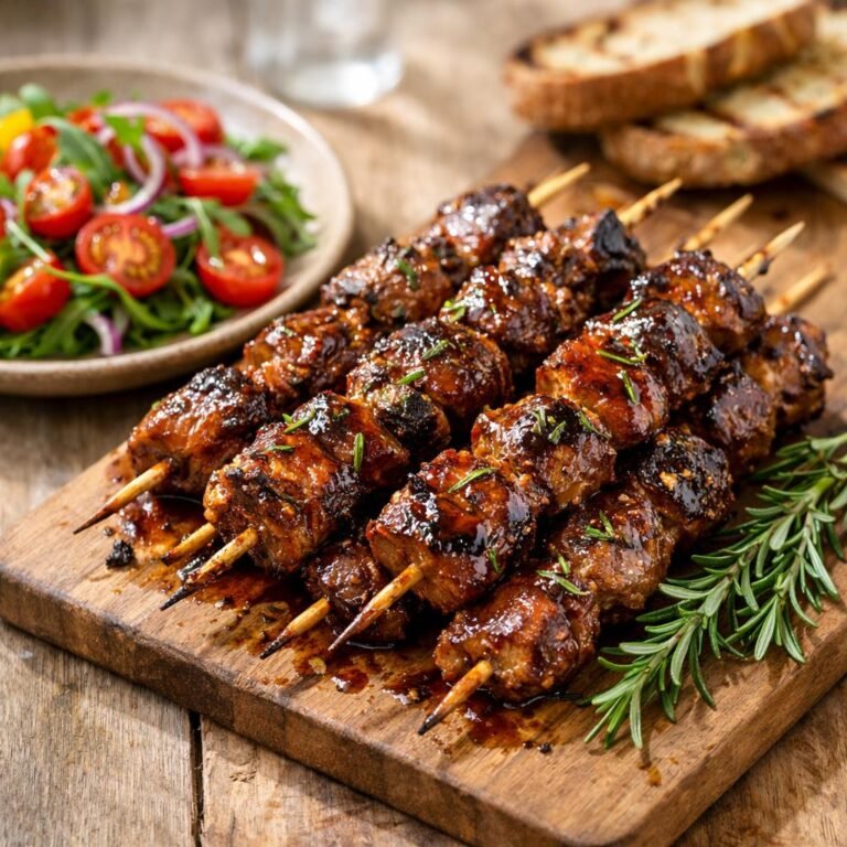 Brochettes d'agneau romarin
