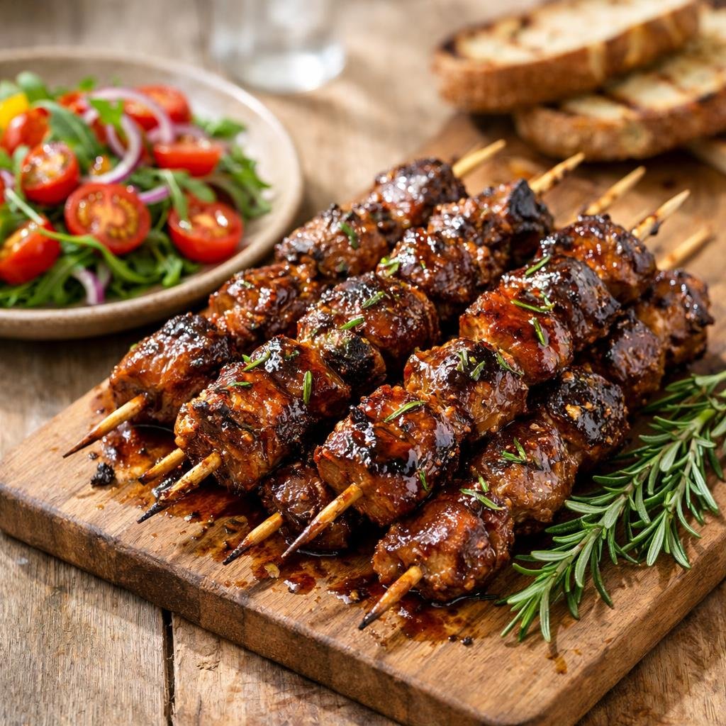 Brochettes d'agneau romarin