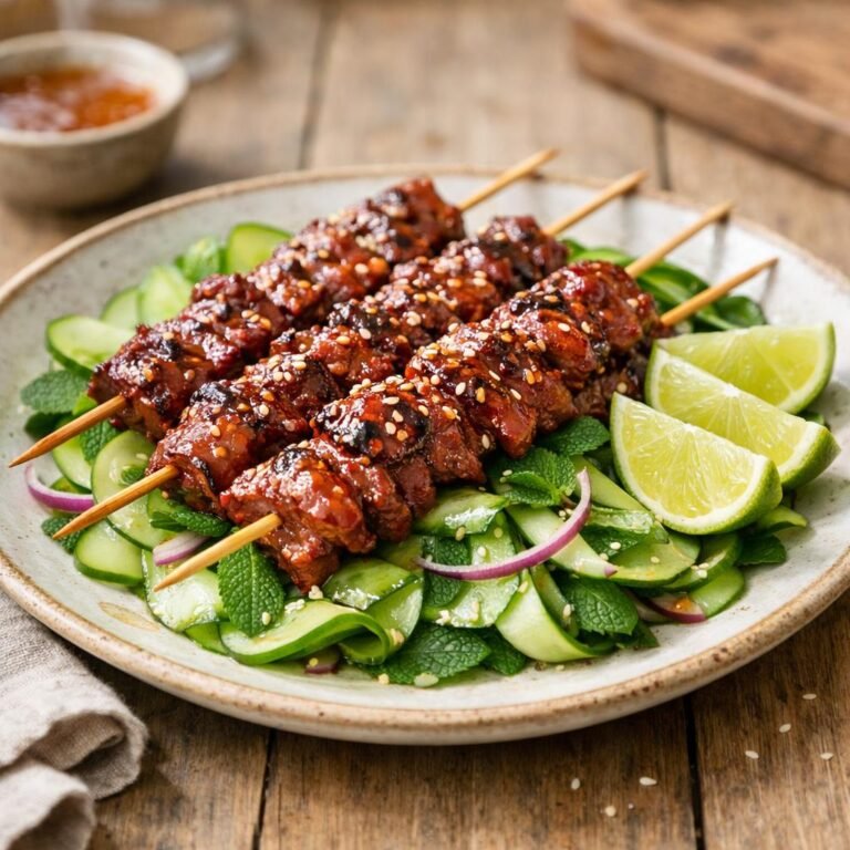 Brochettes bœuf piment doux