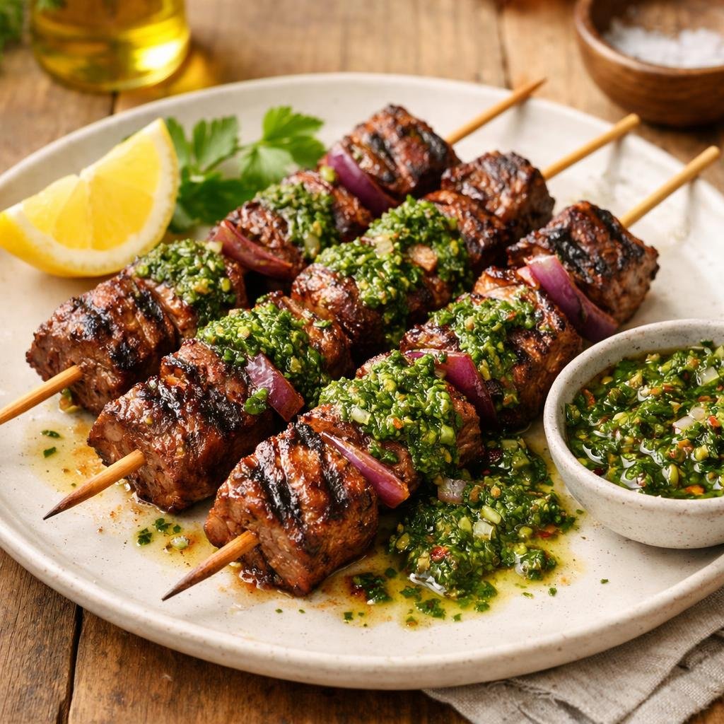 brochettes de bœuf