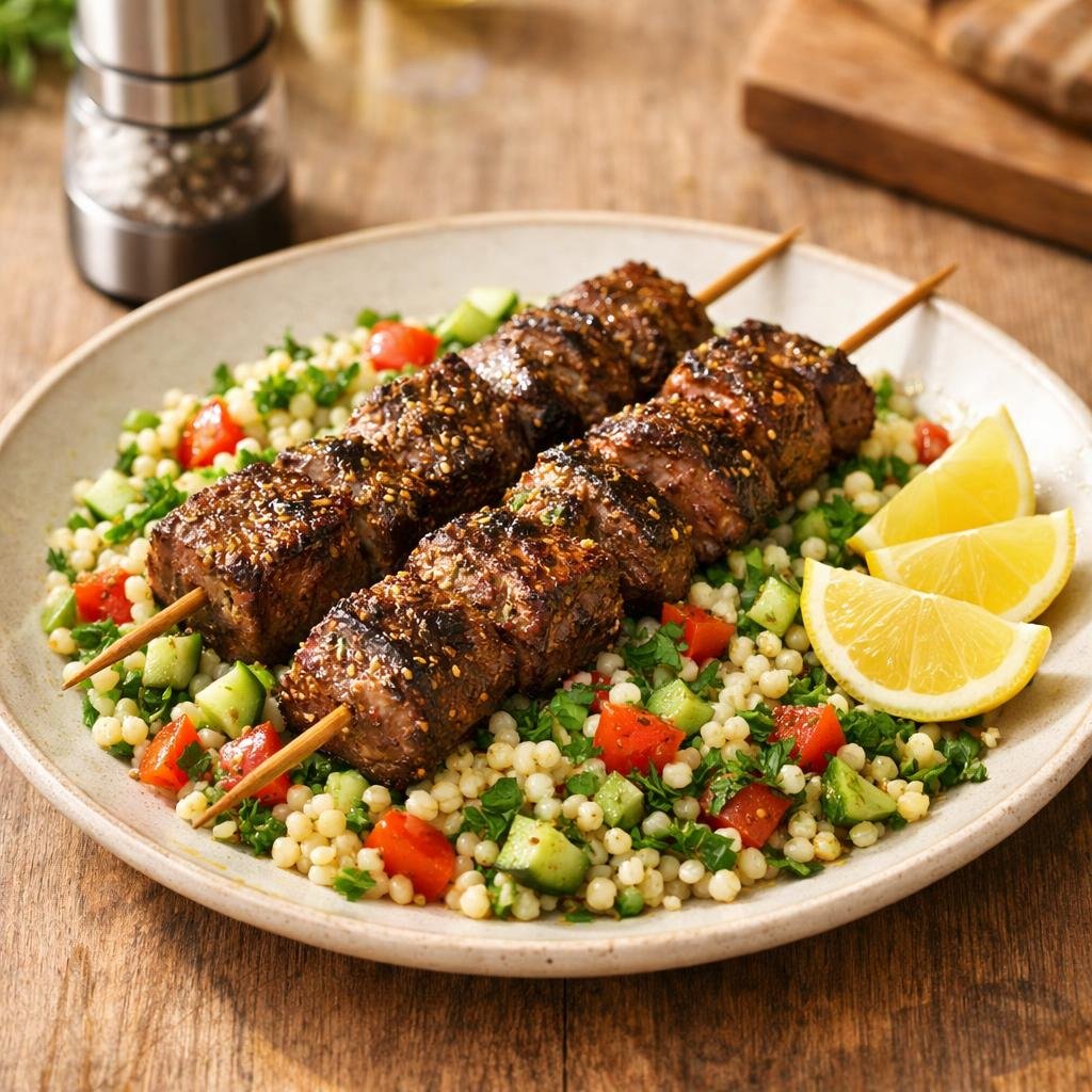 brochettes de boeuf za'atar