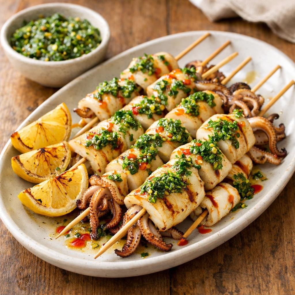 calamars grillés