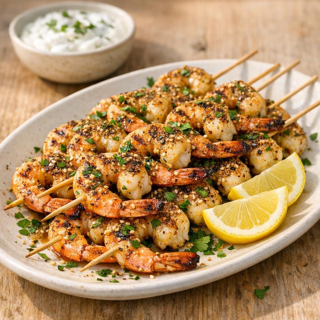 gambas au zaatar