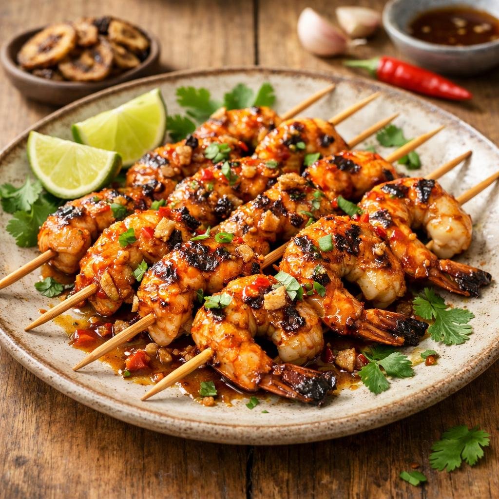 gambas glaçage banane