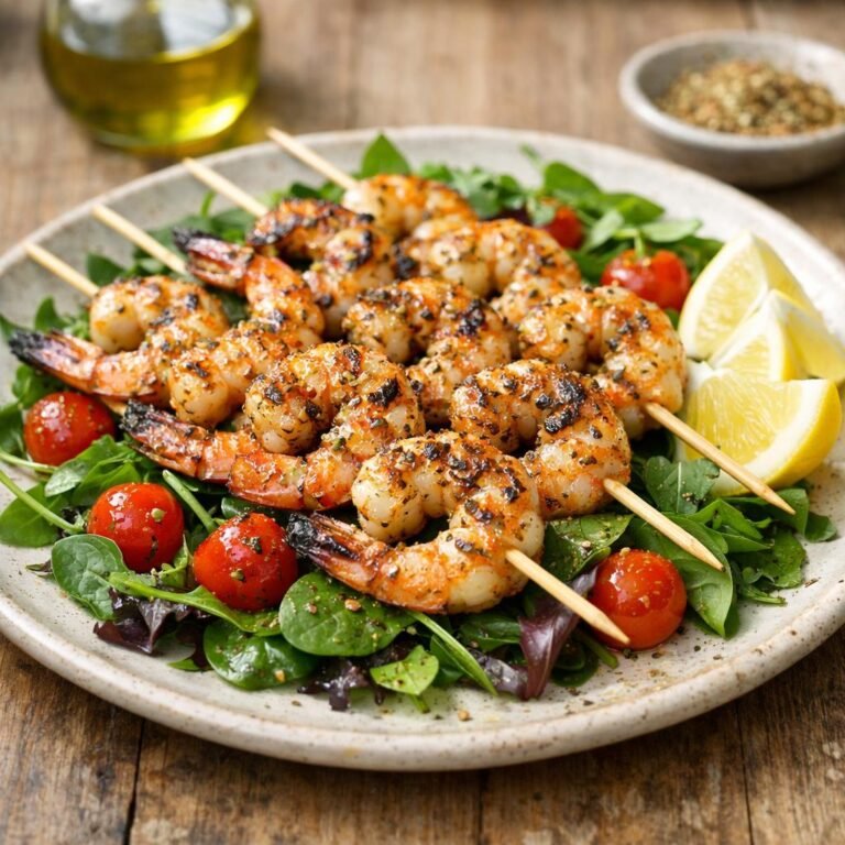brochettes de gambas