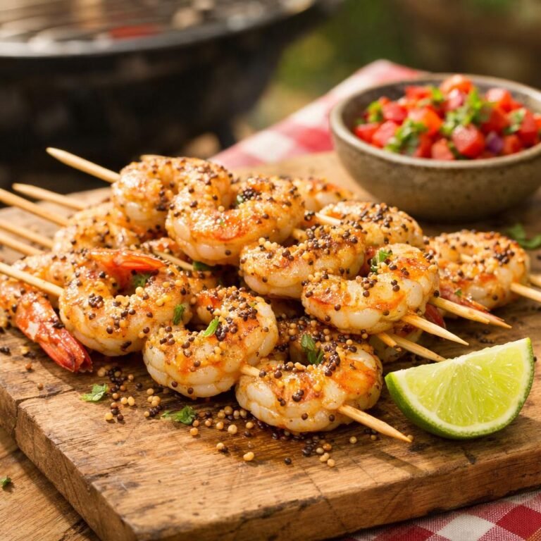 gambas Éclats Moutardés