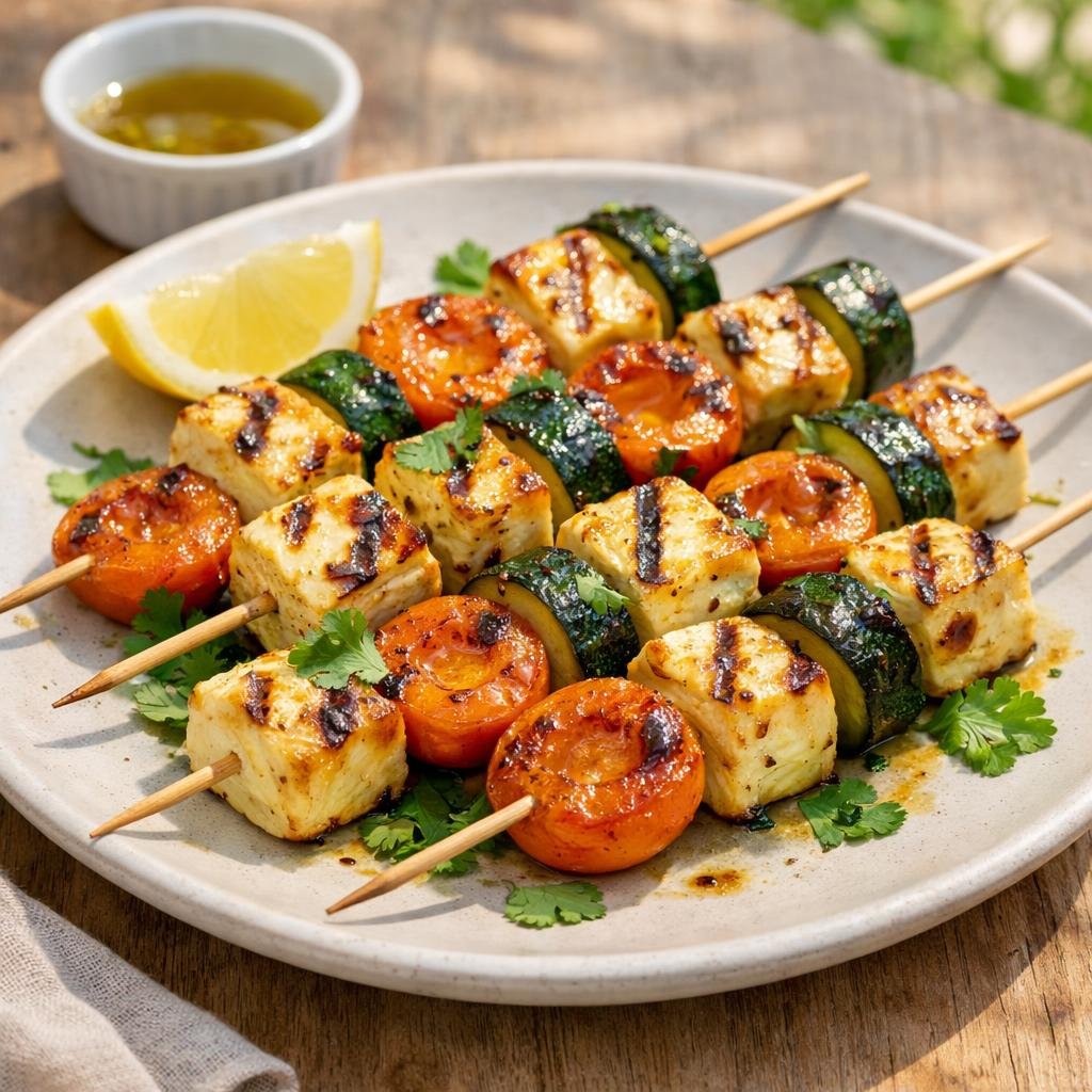 Brochettes halloumi