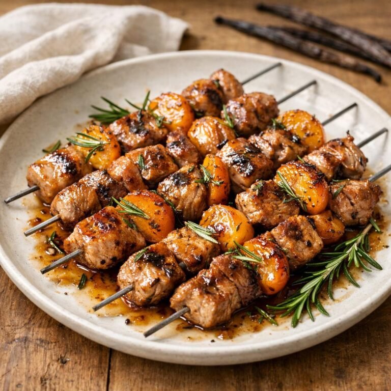 brochettes de porc vanille