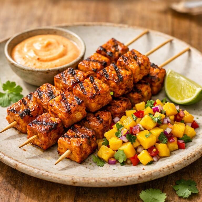 tempeh grillé au roucou